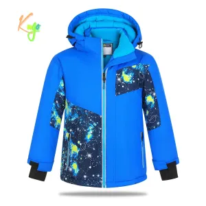 Chlapecká zimní bunda - KUGO PB3889, modrá / planety Barva: Modrá, Velikost: 104