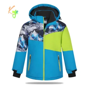 Chlapecká zimní bunda - KUGO PB3890, tyrkysová Barva: Tyrkysová, Velikost: 134