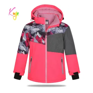 Dívčí zimní bunda - KUGO PB3890, růžová Barva: Růžová, Velikost: 134
