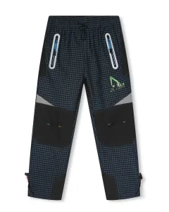 Chlapecké outdoorové kalhoty - KUGO G9650, šedomodrá / modré zipy Barva: Šedá, Velikost: 110