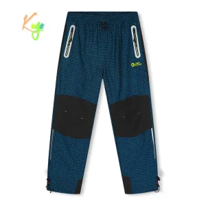 Chlapecké outdoorové kalhoty - KUGO G9658, petrol / signální zipy Barva: Petrol, Velikost: 134