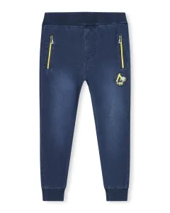 Chlapecké riflové kalhoty / tepláky - KUGO TM8259K, modrá / tyrkysové zipy Barva: Modrá, Velikost: 104