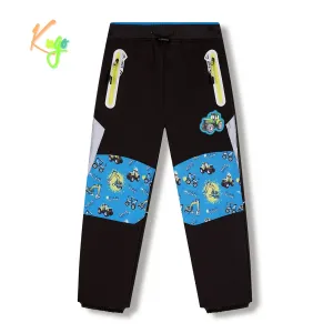 Chlapecké softshellové kalhoty, zateplené - KUGO HK5613, tmavě šedá / signální zipy Barva: Šedá, Velikost: 104