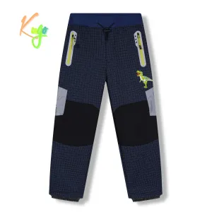 Chlapecké softshellové kalhoty, zateplené - KUGO HK5630, petrol / signální zipy Barva: Petrol, Velikost: 122