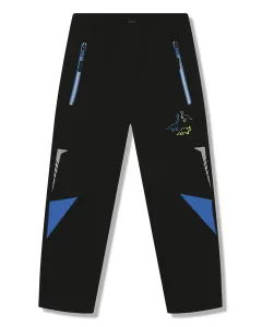 Chlapecké softshellové kalhoty, zateplené - KUGO HK8623, černá / modrá aplikace Barva: Černá, Velikost: 104