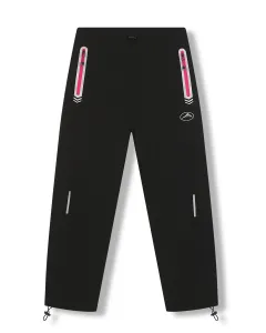 Dívčí softshellové kalhoty - KUGO HK7586, černá / růžové zipy Barva: Černá, Velikost: 164
