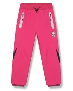Dívčí softshellové kalhoty, zateplené - KUGO HK5617, růžová Barva: Růžová, Velikost: 128