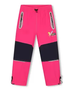 Dívčí šusťákové kalhoty, zateplené - KUGO DK7129, růžová Barva: Růžová, Velikost: 104