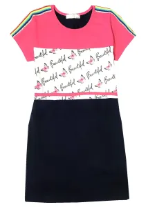 Dívčí šaty - KUGO K901, vel.134-164 Barva: Vzor 2, Velikost: 140-146