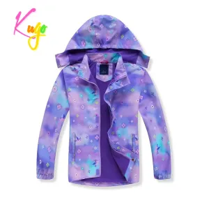 Dívčí jarní, podzimní bunda, zateplená - KUGO B2836a, fialková Barva: Fialková, Velikost: 98