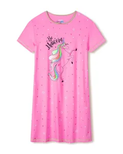 Dívčí noční košile - KUGO MN1769, růžová Barva: Růžová, Velikost: 134