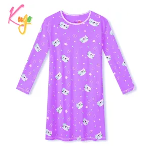 Dívčí noční košile - KUGO MN1770, fialková Barva: Fialová, Velikost: 98