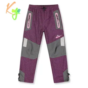 Dívčí outdoorové kalhoty - KUGO G9781, fialovorůžová Barva: Růžová, Velikost: 98