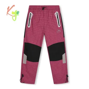 Dívčí plátěné kalhoty - KUGO FK7601, růžová Barva: Růžová, Velikost: 128