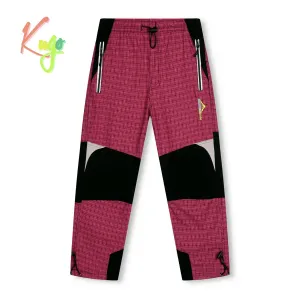 Dívčí plátěné kalhoty - KUGO FK7605, růžová Barva: Růžová, Velikost: 116