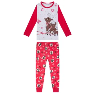 Dívčí pyžamo - KUGO MP1307, červená Barva: Červená, Velikost: 80-86