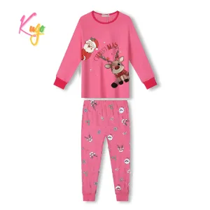 Dívčí pyžamo - KUGO MP3826, růžová / růžové kalhoty Barva: Růžová, Velikost: 104