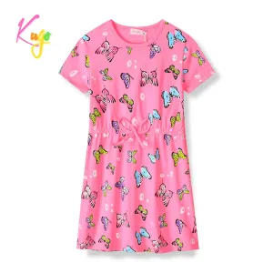 Dívčí šaty - KUGO HS9276, sytě růžová Barva: Růžová, Velikost: 128
