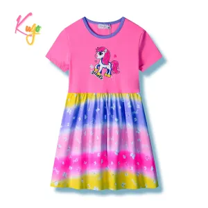 Dívčí šaty - KUGO HS9286, sytě růžová Barva: Růžová, Velikost: 98
