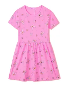 Dívčí šaty - KUGO SH3516, sytě růžová Barva: Růžová, Velikost: 128
