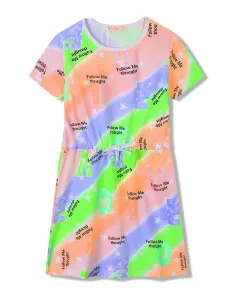 Dívčí šaty - KUGO SH3518, mix barev / bílý lem Barva: Mix barev, Velikost: 122