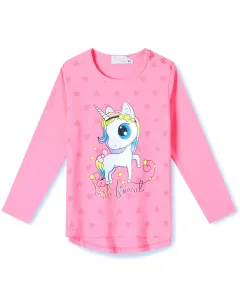 Dívčí tričko - KUGO HC0746, světle růžová Barva: Růžová světlejší, Velikost: 92