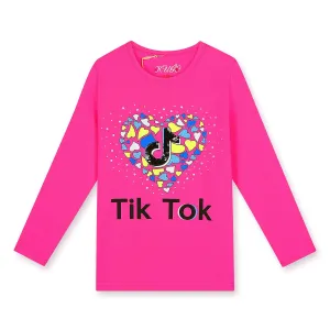 Dívčí triko - KUGO JC0701, tmavě růžová Barva: Růžová, Velikost: 116