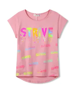Dívčí tričko - KUGO WT0892, starorůžová Barva: Růžová, Velikost: 134