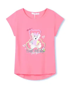 Dívčí tričko - KUGO TM6218, světle růžová Barva: Růžová, Velikost: 110