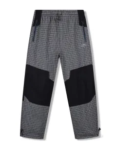 Pánské plátěné kalhoty - KUGO FK7611, šedá / tyrkysové zipy Barva: Šedá, Velikost: 3XL