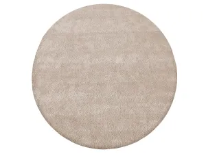 Moderní kulatý koberec v béžové barvě #3619687