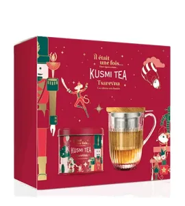 Kusmi Tea Dárkový set vánočního čaje Tsarevna a skleněného hrnku 21081A1260
