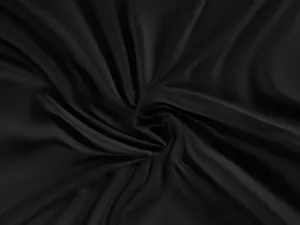 Saténové prostěradlo (180 x 200 cm) - Černá - Výška matrace do 22 cm