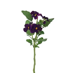 Umělý svazek Macešek tmavě fialová, 37 cm