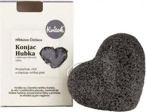 Navia / Kvítok Kvítok Hloubkově čistící houbička Konjac s černým uhlím