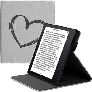 KW Mobile - Brushed Heart - KW4941806 - Pouzdro pro Amazon Kindle Oasis 2/3 - šedé