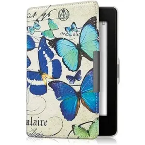 KW Mobile - Vintage Butterflies - KW2313606 - Pouzdro pro Amazon Kindle Paperwhite 1/2/3 - modré, bé