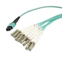 L-Com Mpm8Om4-Flcr-05 Fibre Cord, Mpo Plug-Lc, Mm, 500Mm