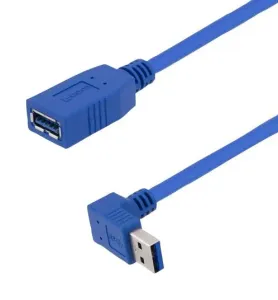 L-Com U3A00055-075M Usb 3.0 Female To Male Type A Right Angle Down Exit 0.75M