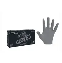 L3VEL3 Nitrile Gloves Liquid Metal M 100 ks