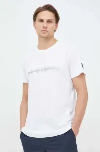 Tričko s lněnou směsí La Martina bílá barva #4976590