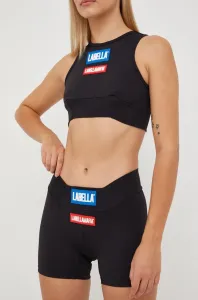 Tréninkové šortky LaBellaMafia Go On dámské, černá barva, s aplikací, medium waist