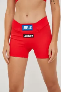 Tréninkové šortky LaBellaMafia Go On dámské, červená barva, s aplikací, medium waist #5956341