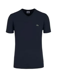 Nadměrná velikost: Lacoste, Tričko s výstřihem do V, z čisté bavlny Námořnická Modrá