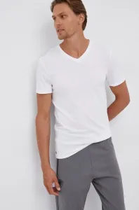 Bavlněné tričko Lacoste bílá barva, hladké