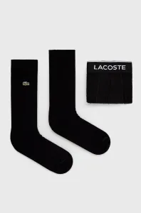 Boxerky a ponožky Lacoste pánské, černá barva