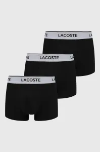 Boxerky Lacoste (3-pack) pánské, černá barva