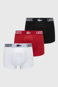 Boxerky Lacoste 3-pack pánské, červená barva #3695161
