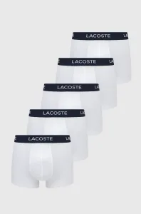 Boxerky Lacoste (5-pack) pánské, bílá barva #6131989