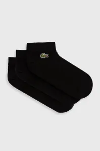 Ponožky Lacoste (3-pack) pánské, černá barva, RA4183-5KC
